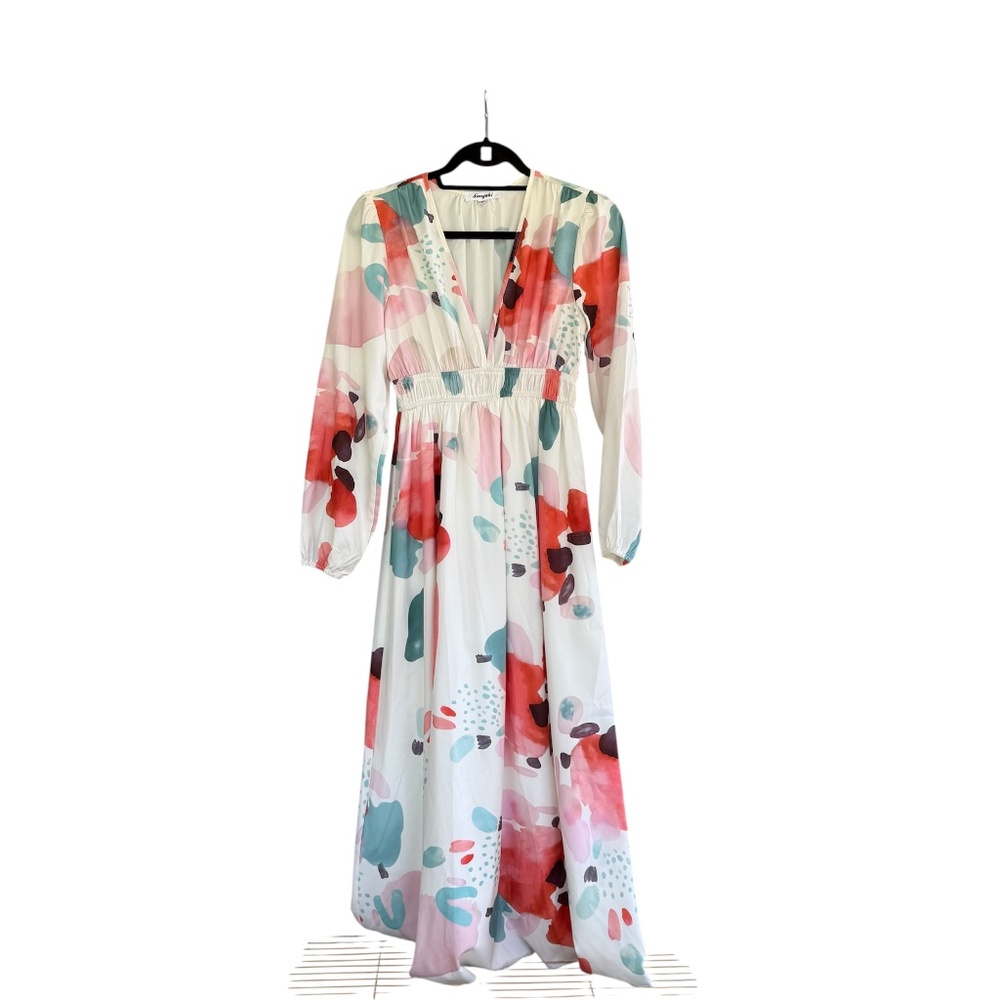 Sissyaki Women's Boho Floral Maxi Dress EUC Size S